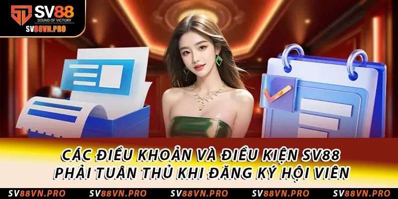 Điều Khoản Và Điều Kiện SV88 Áp Dụng Mới Nhất Năm 2025 1 Các điều khoản và điều kiện SV88 phải tuân thủ khi đăng ký hội viên